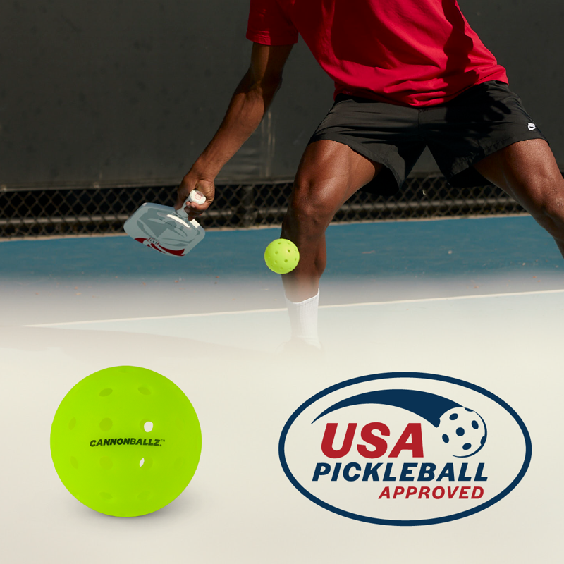 Cannonballz Outdoor Pickleballs - 40-Hole, 50 Pack (Variation: 50)