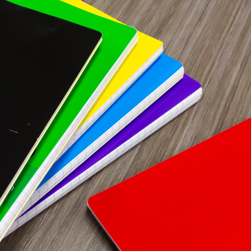 Set of 6 College-Ruled 5-Subject Spiral Notebooks 150 Sheets, 10.5 x 8 in