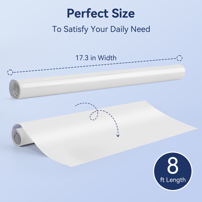 Whiteboard Sticker Wall Covering 17.3x96 Inches Peel and Stick Dry Erase Wallpaper