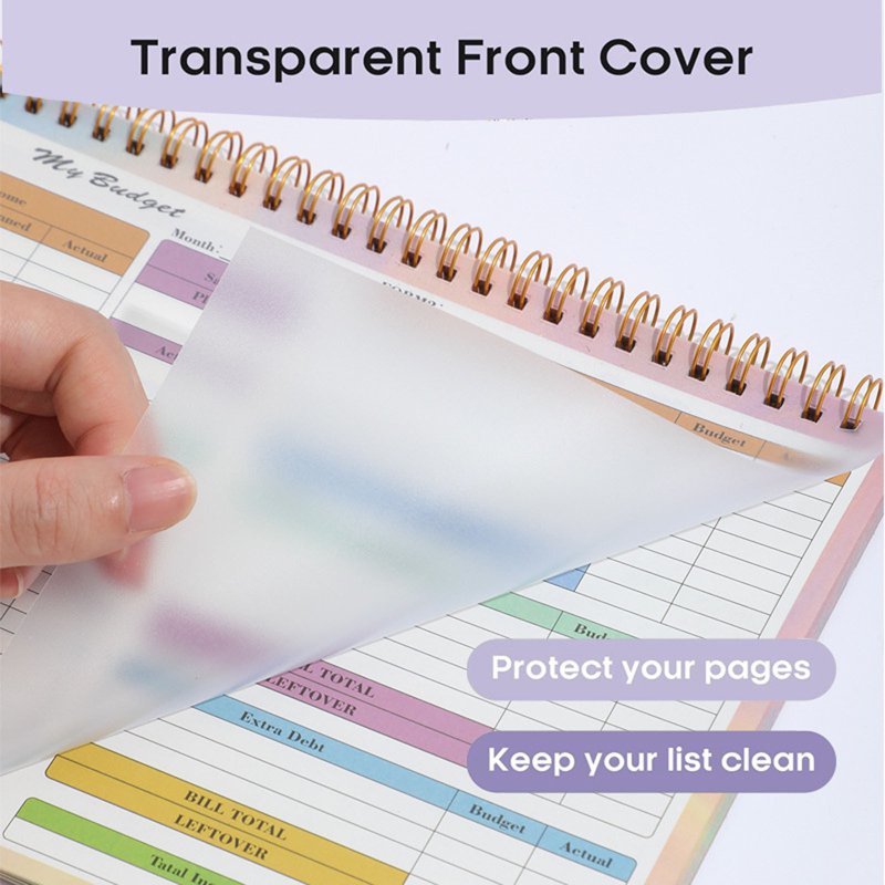 Undated Monthly Budget Planner Notebook with Expense Tracker — Home Finance Organizer