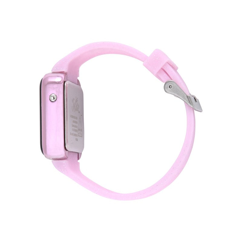 Kids Pink Glitter Silicone LED Watch with Matching Stretch Bracelets - Justice