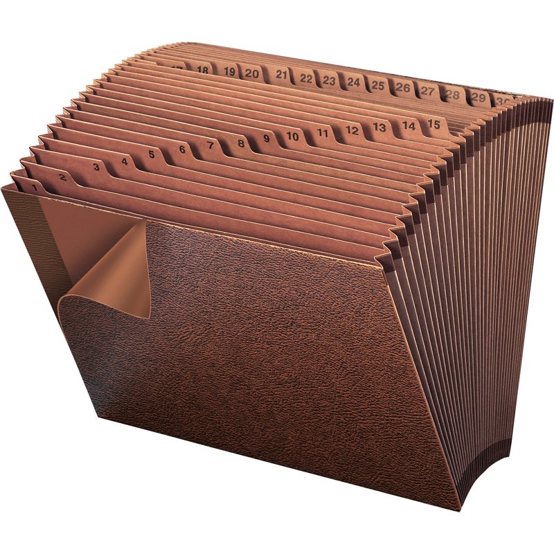 Smead TUFF Expanding File with 31 Daily Index Pockets Letter Size Brown