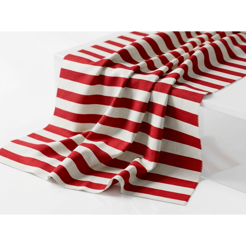Striped Poly-Cotton Broadcloth Fabric - 60 Inch Wide for Sewing & Crafts