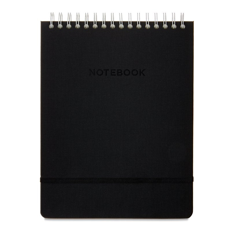 Spiral Leather-Like Notebook 8.5 x 11 Inches, 160 Pages, Black
