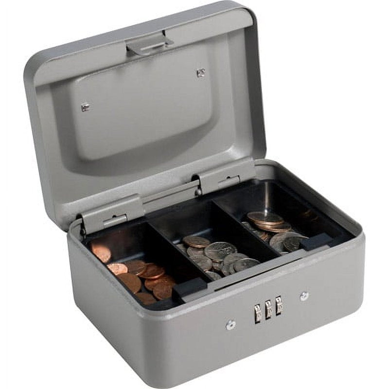 Small Cash Box with Combination Lock for Personal Security - Steel Safe