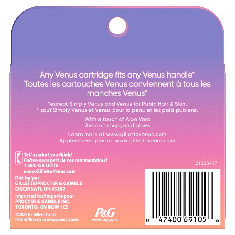 Venus Extra Smooth Midnight Women's Razor Blade Refills - 4 Count