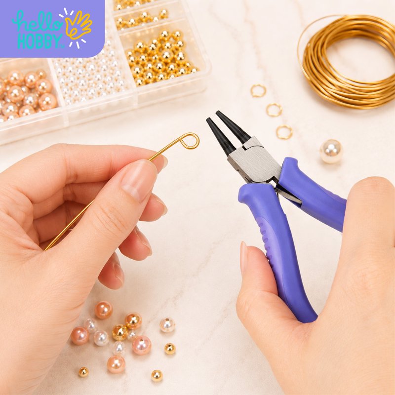 Jewelry Making Round Nose Pliers with Nylon Handles - Wire Looping & Shaping Tool
