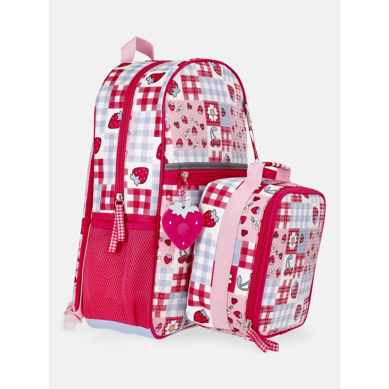 Kids' Fruit Picnic Backpack Set with Lunch Tote & Pouch - 17 Inch School Bag