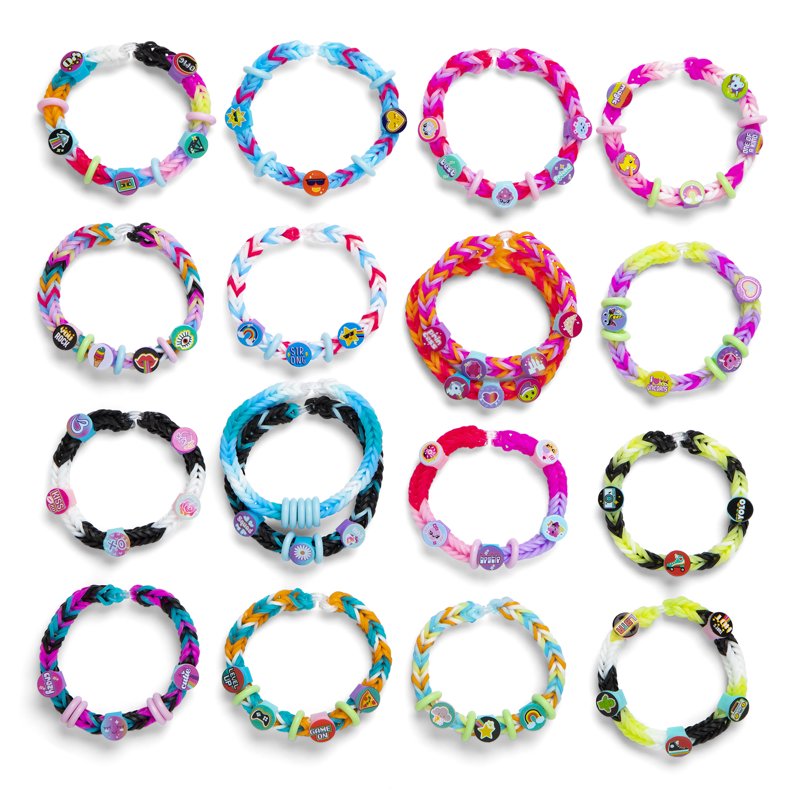 Kids Bead & Rubber Band Bracelet Kit with 2200 Bands & 340 Beads for Creative Jewelry Making