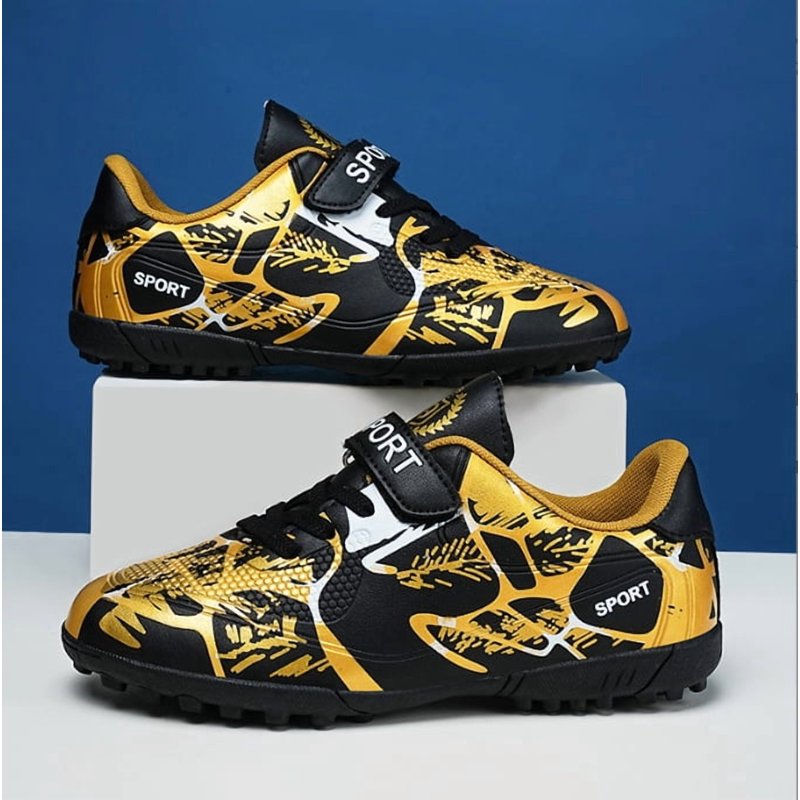 Kids Soccer Shoes Athletic Cleats - Long-Blackgold Variation 11