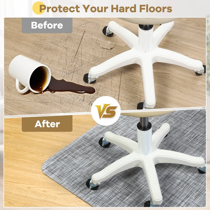 Office Chair Mat for Hardwood & Tile Floors 36x48 Inches - Heavy Duty PVC Desk Rug