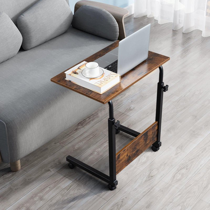 Height Adjustable Computer Desk Home Office Study Laptop Table with Wheels