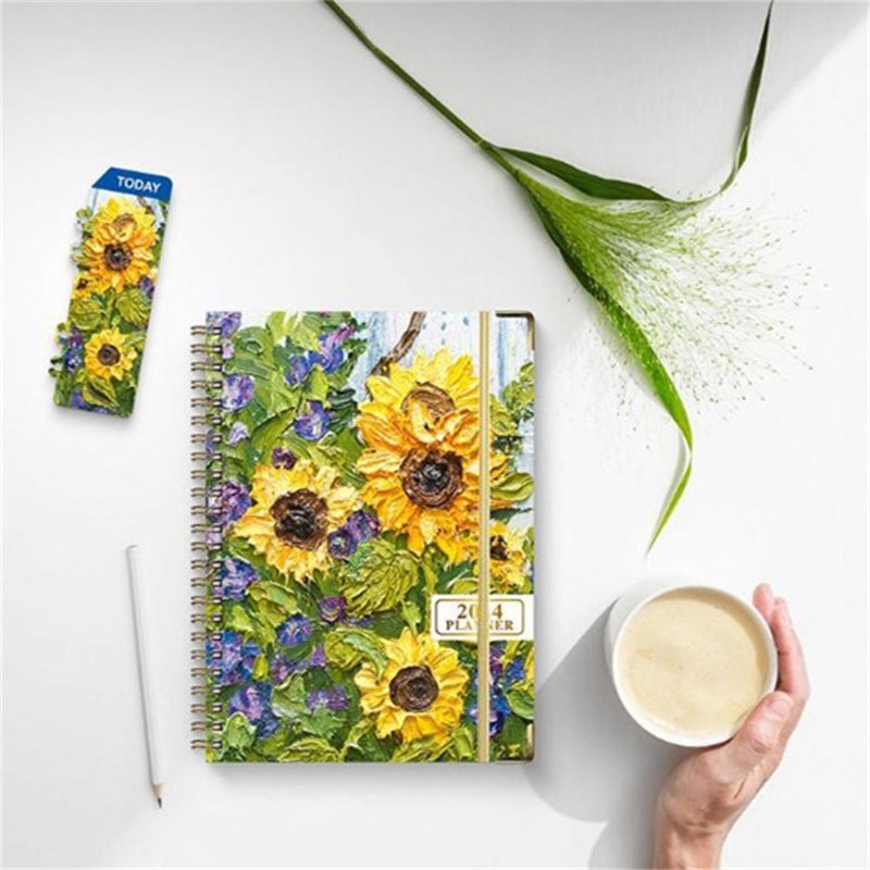 2024 Daily & Monthly Planner Notebook - Weekly Schedule Organizer for Office