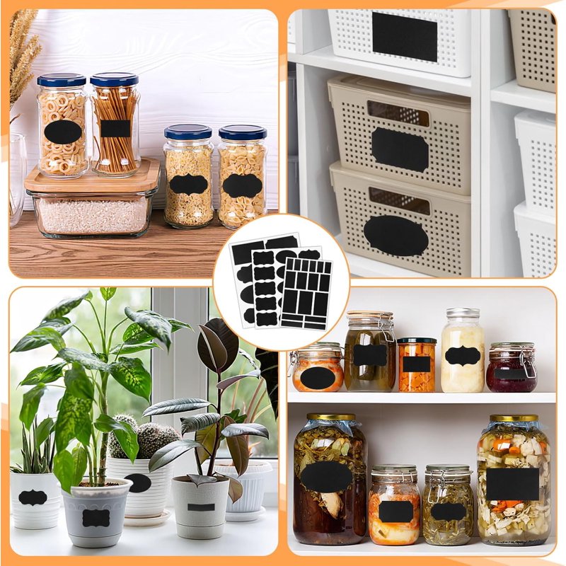 273 Pcs Waterproof Reusable Chalkboard Labels for Food Containers & Jars