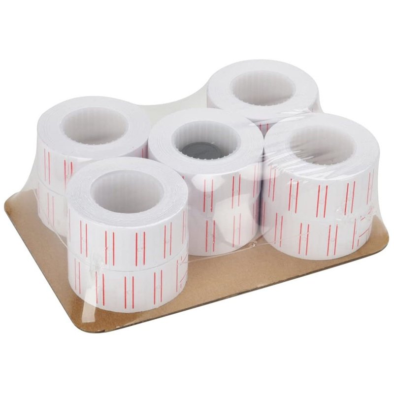 Pricing Gun Labels Set 6000 Stickers for MX-5500 Labelers with Refill Ink