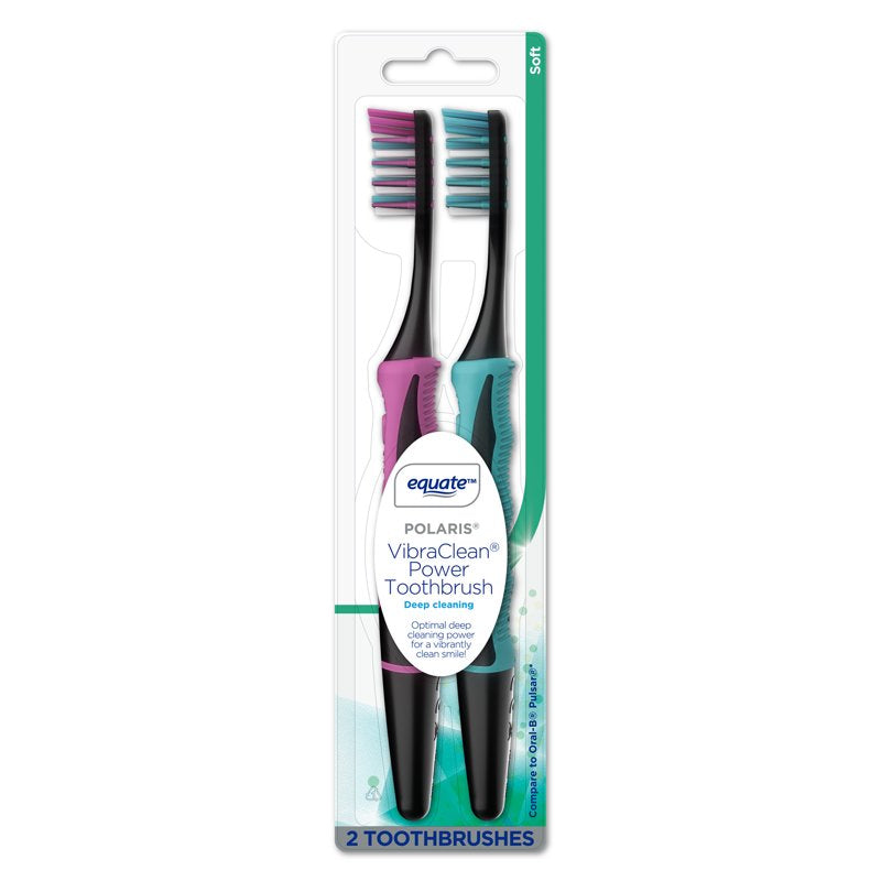Deep Cleaning Vibrating Toothbrush Set - Soft Bristles, Multi-Color