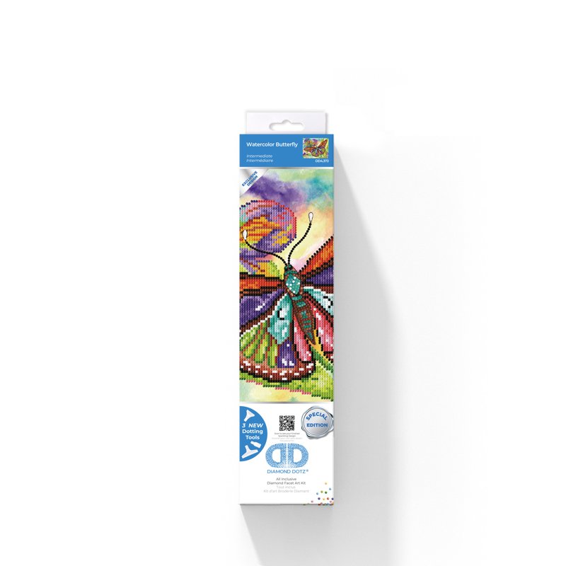Watercolor Butterfly Diamond Painting Kit - Sparkling Art Craft for Adults & Kids