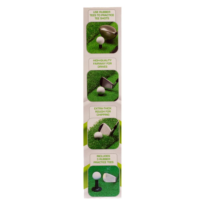 Dual Surface Practice Golf Mat - Indoor & Outdoor Turf Training Aid