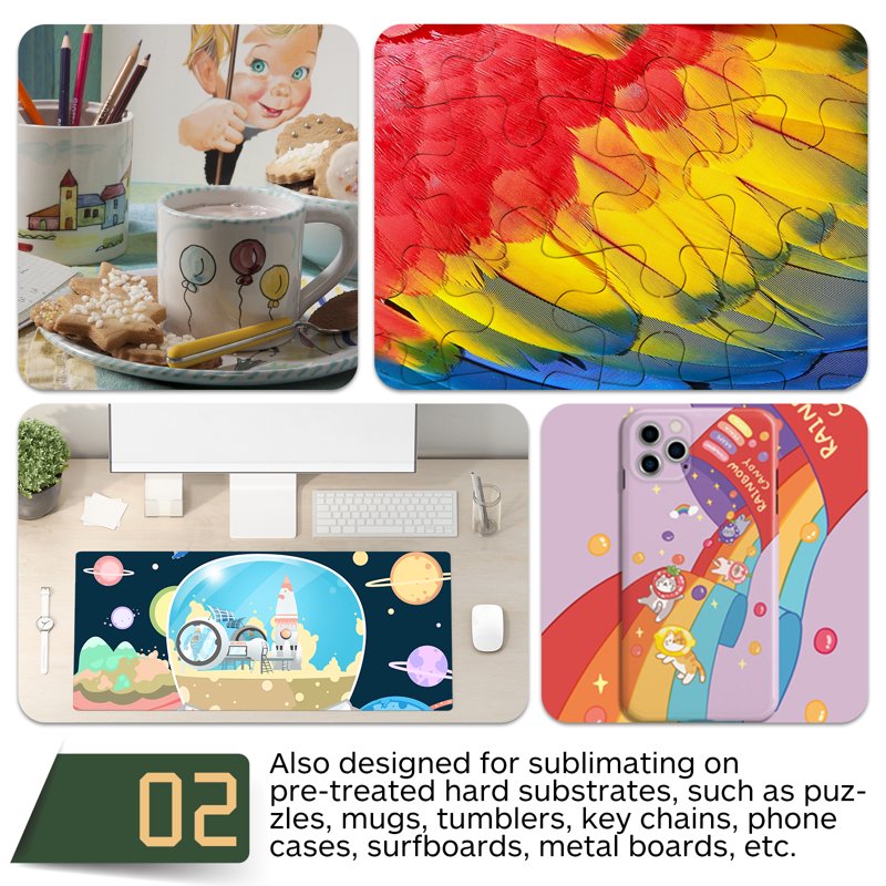 A-SUB Sublimation Paper 8.5x11 Inch 125gsm Heat Transfer for Inkjet Printers