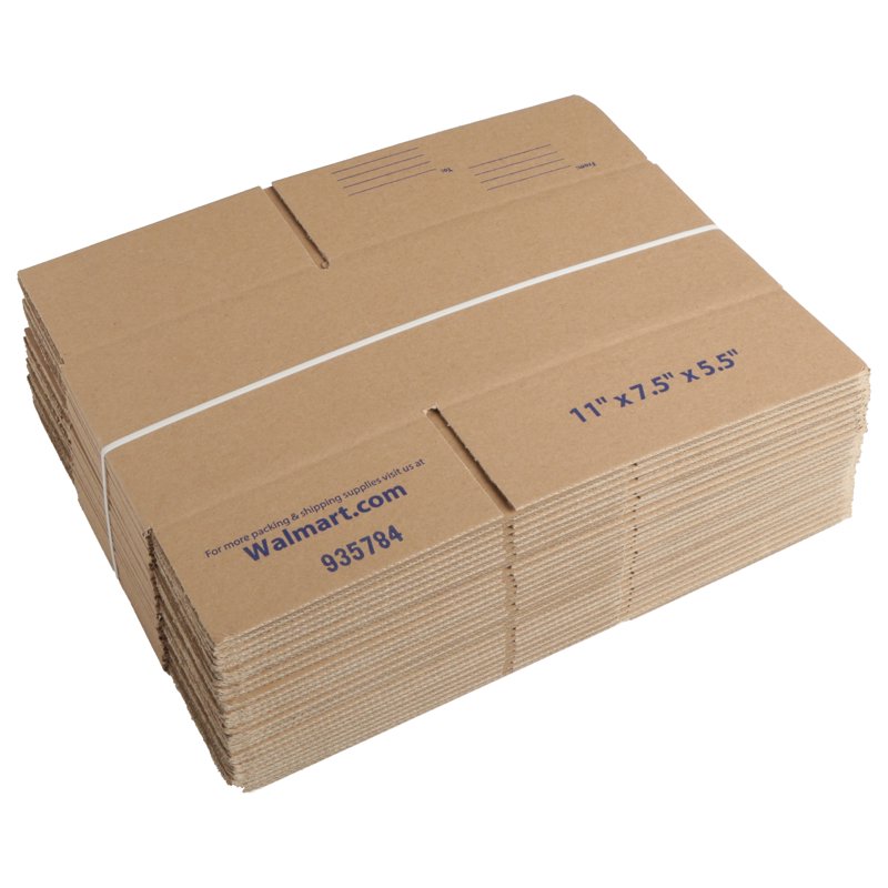 Recycled Shipping Boxes 11x7.5x5.5 Inches - 30 Pack Eco-Friendly Corrugated Storage
