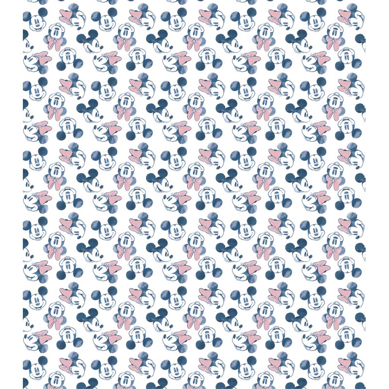 Cotton Mickey and Minnie Head Fabric Pack - 18x21 Inches, Starry Night Design