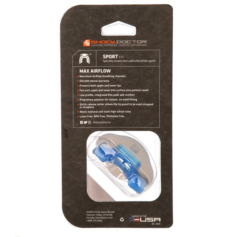 Max Airflow Lip Guard - One Size Fits Most, Breathable Mouthguard