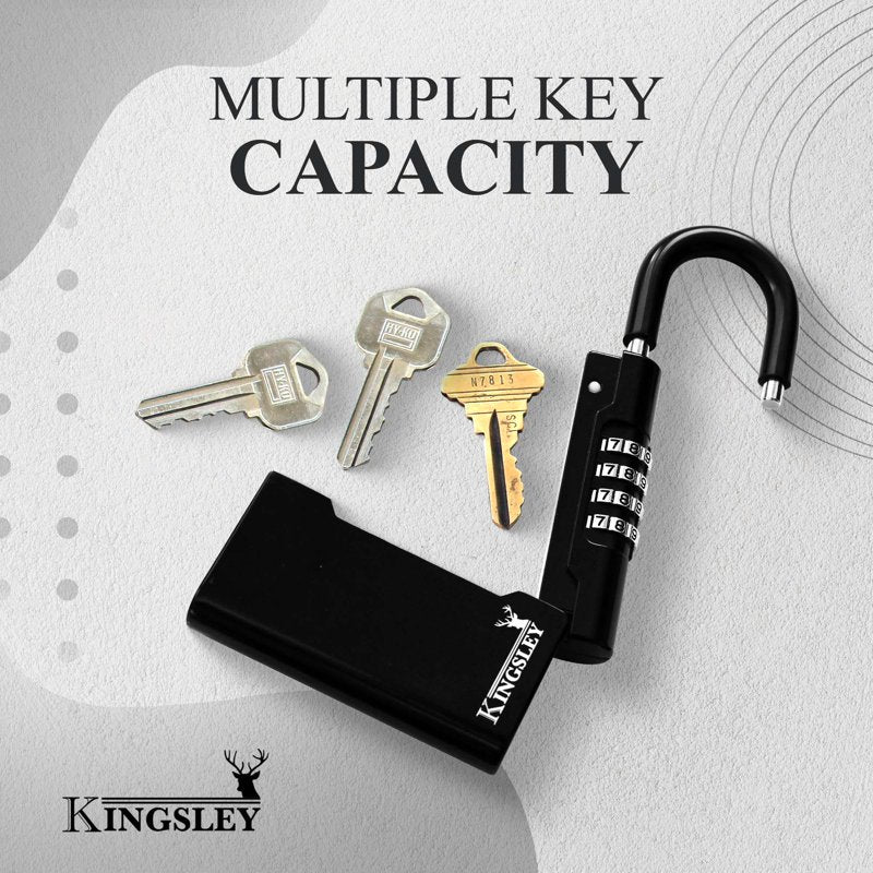 Realtor's Lockbox Key Safe with 5-Key Capacity - Weather-Resistant Wall Mount Lock Box