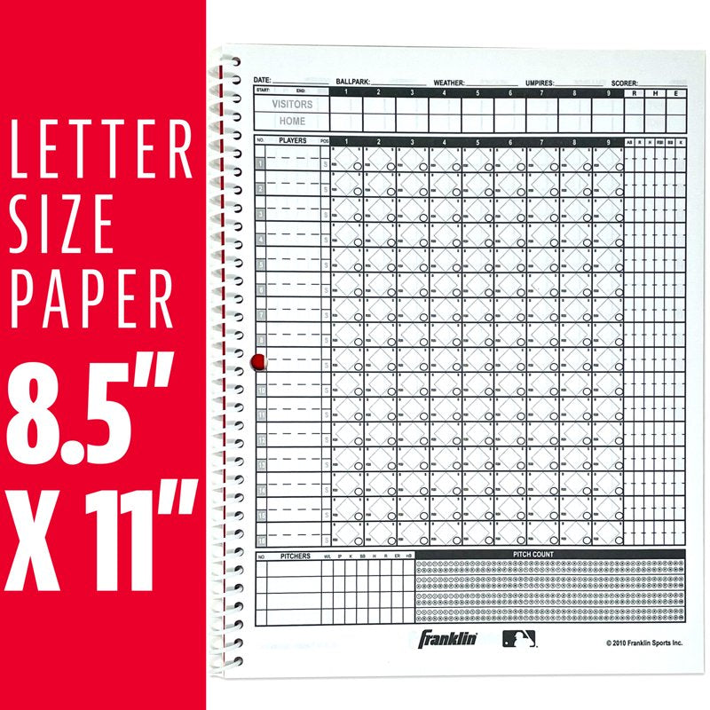Baseball and Softball Scorebook - 25 Game Scorekeeping & Stats Book