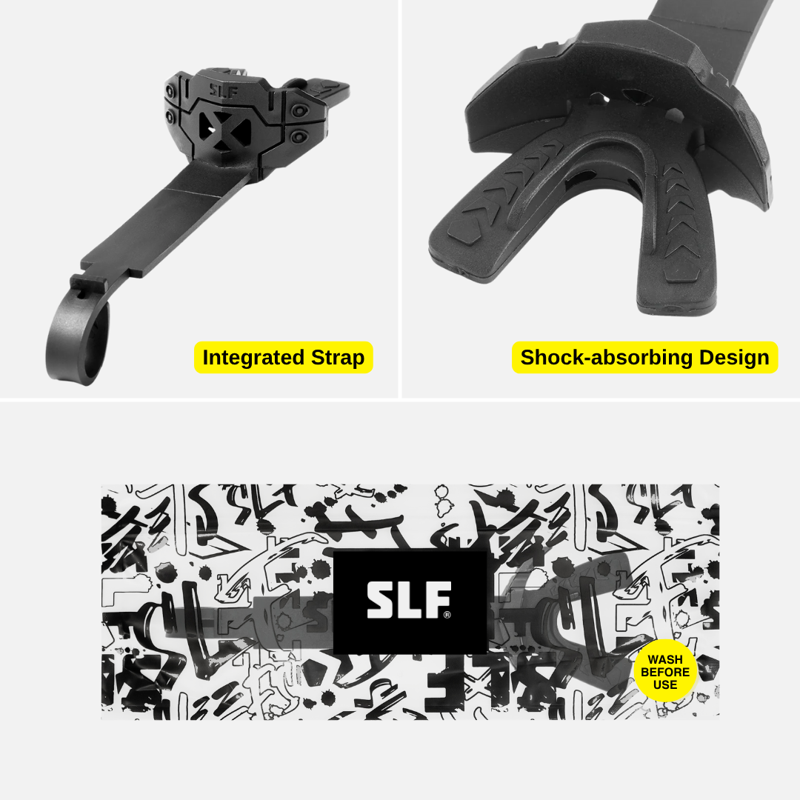 Football Mouthguard with Integrated Strap and Shock Absorption - Safety & Comfort