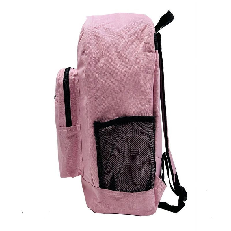 K-Cliffs Hot Pink Unisex 17.5in Large School Backpack - Polyester
