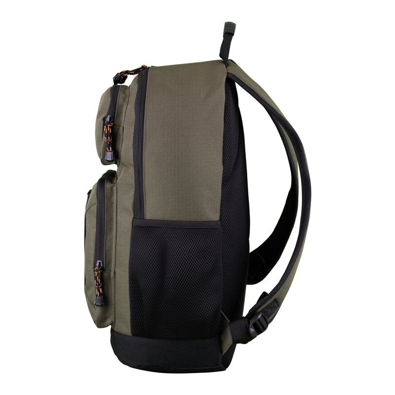 Unisex Army Green Backpack with Laptop Sleeve & Water-Resistant Bottom