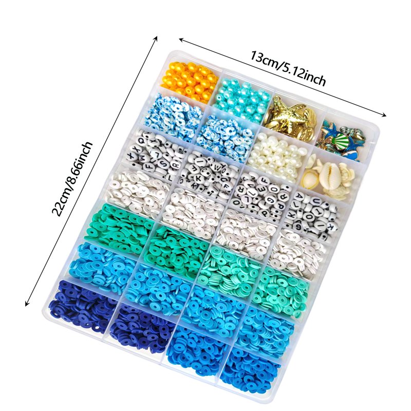 Ocean Theme Pearl Bead Jewelry Making Kit with Shell Starfish Pendants - DIY Necklace & Bracelet Set