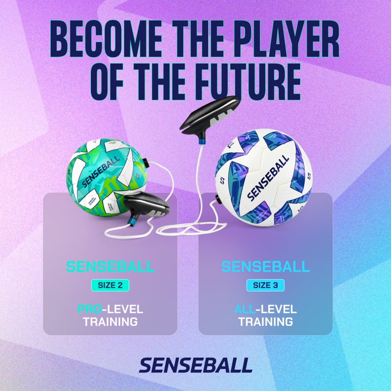 SenseBall Soccer Ball & Training App, Blue 0.9 lb - Size 3, Variation: Blue Adults & Kids