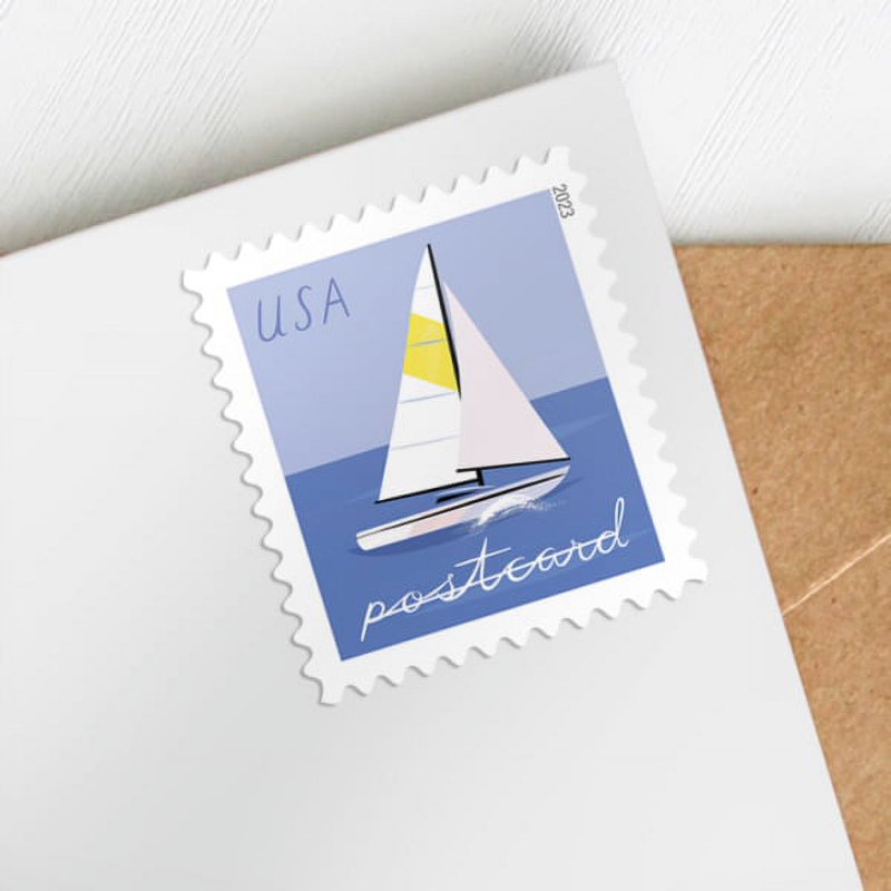 USPS Forever Postage Stamps - Sailboats Water Ocean Lake Celebration