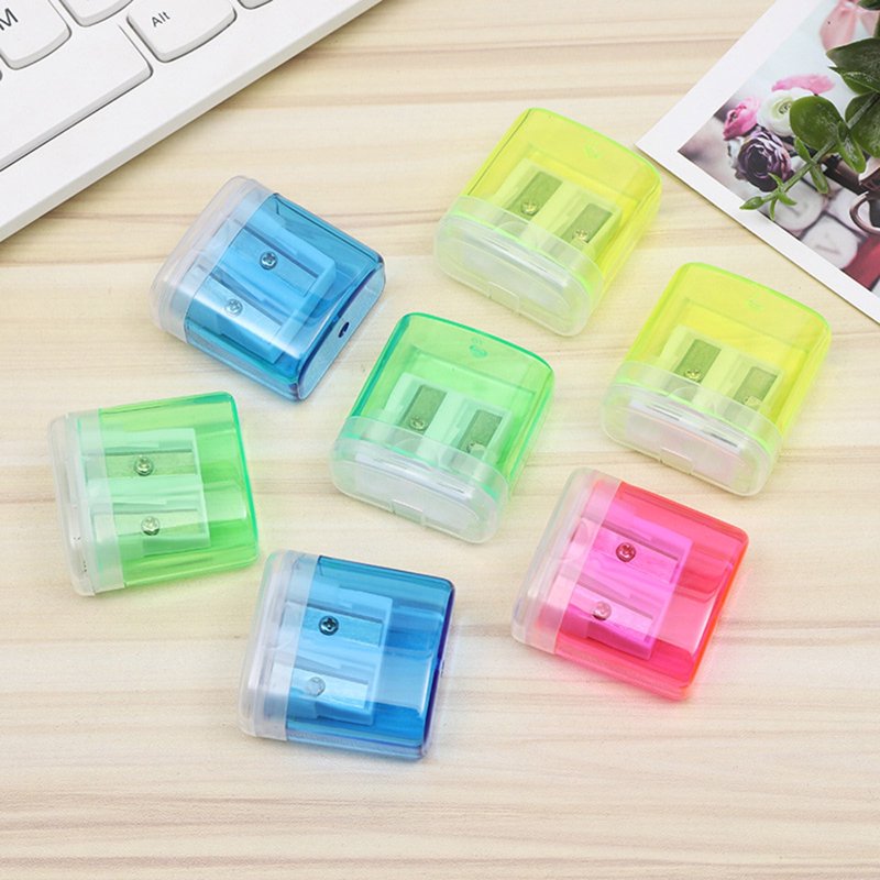 Manual Pencil Sharpener Double Hole Portable Office & School Supplies