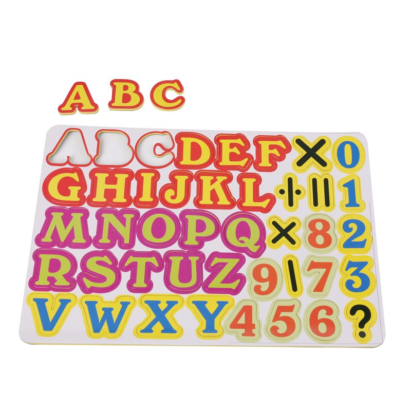 Kids Magnetic & Chalkboard Activity Desk - Double-Sided Whiteboard with Letters and Numbers