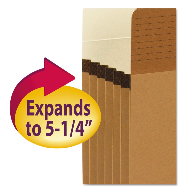 Letter-Size Redrope File Pockets with 5.25-Inch Expansion, 10 Pack