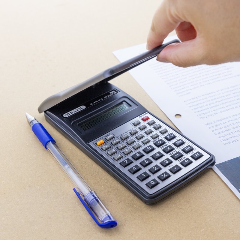 Pocket Size Calculator with Flip Cover 8-Digit LCD Display for Office & Travel