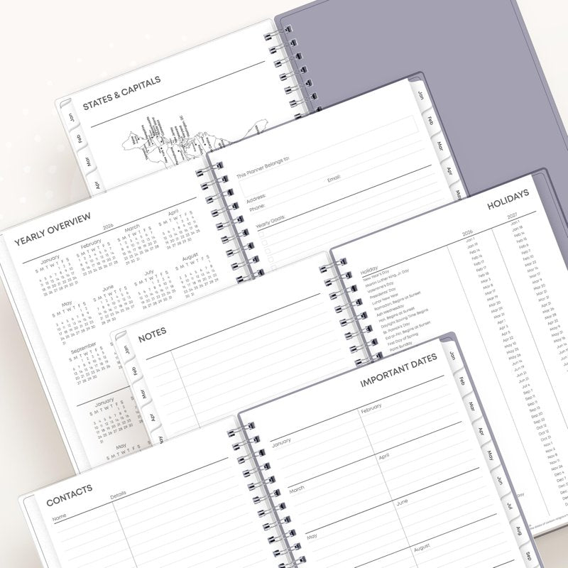 2026 Weekly & Monthly Planner Calendar | 5 x 8 Inch Flexible Cover