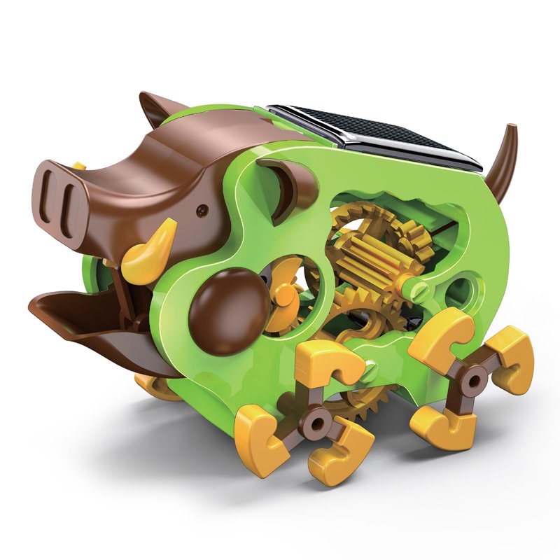 Solar Powered Robotics Kit for Kids - Build Tusk Wild Boar STEM Educational Set