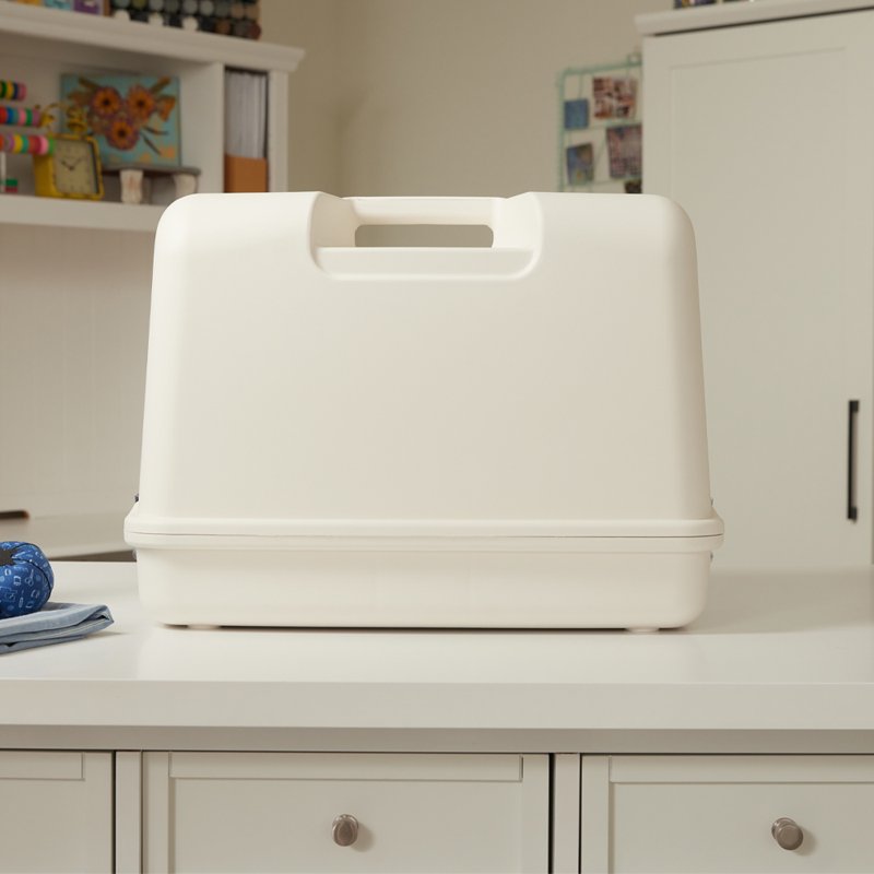 Universal Hard Storage Carrying Case for Sewing Machines with Locking Clasp