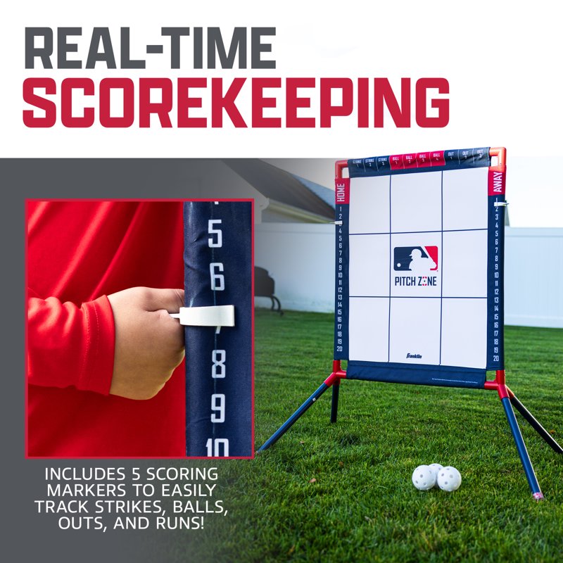 Backyard Baseball Pitching Target with Audible Strike Feedback & Scoring Markers