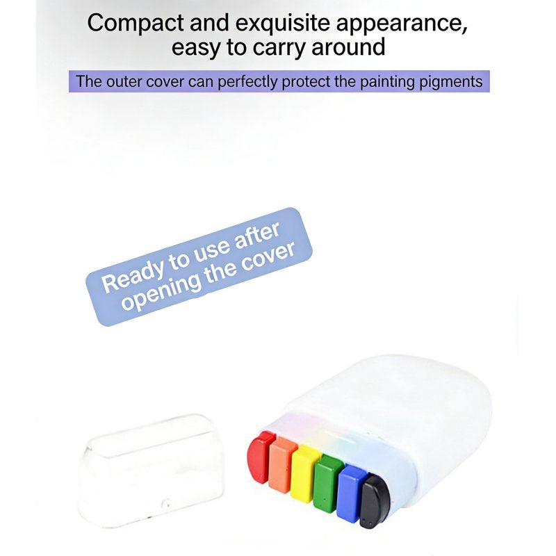 6-Color Rainbow Face Paint Stick - Vibrant Multi-Color Body Crayon for Sports & Festival Fans