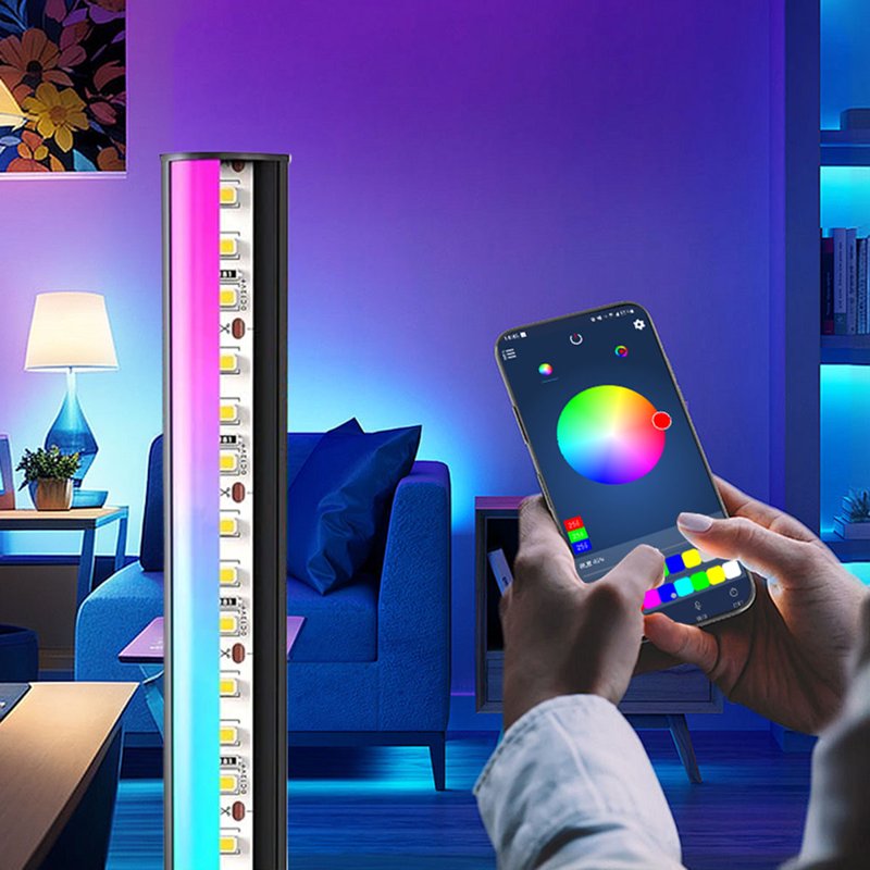 Smart RGB Corner Floor Lamp 2-Pack with App Control & Music Sync