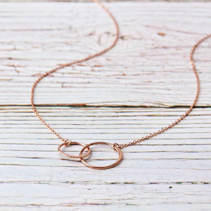 Mother's Day Necklace Gift Set with Card - Heart Pendant & Infinity Ring
