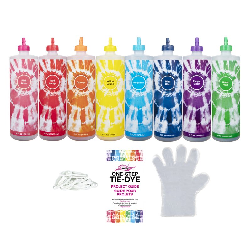 Rainbow Tie-Dye Kit with 8 Colors - Large-Scale Fabric Dyeing Set