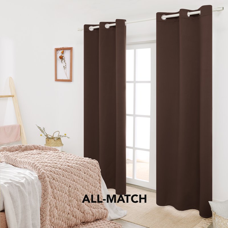Thermal Insulated Grommet Blackout Curtains for Nursery, 2 Panels