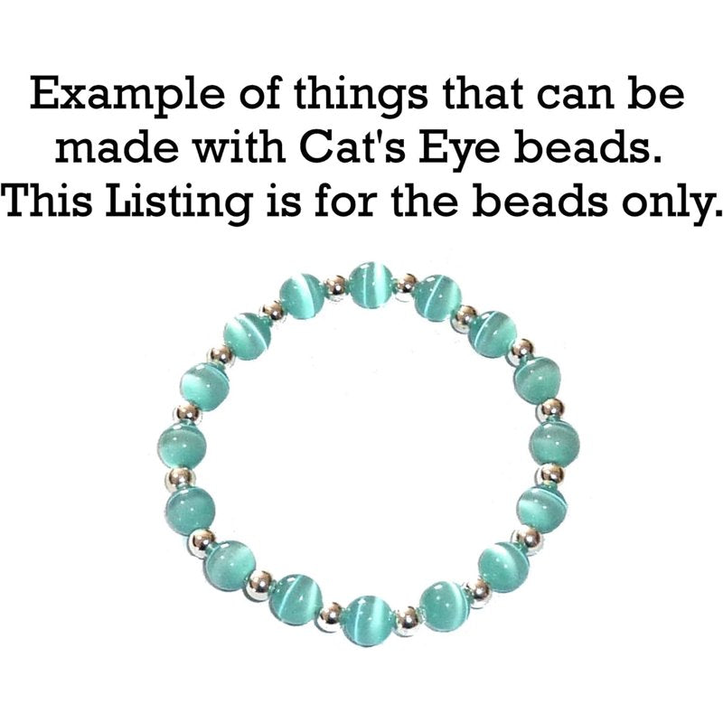 Bulk Assorted Colors Cats Eye Beads - 8mm, 10 Strands Jewelry Making