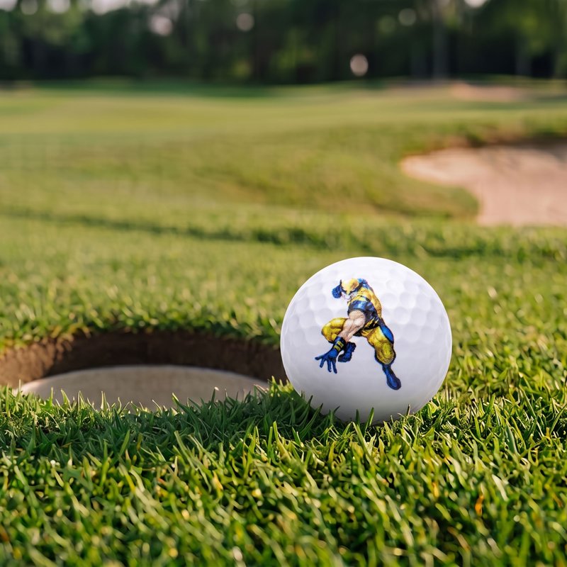 Superhero Golf Balls 12 Pack - Comic Book Style Novelty Golf Set