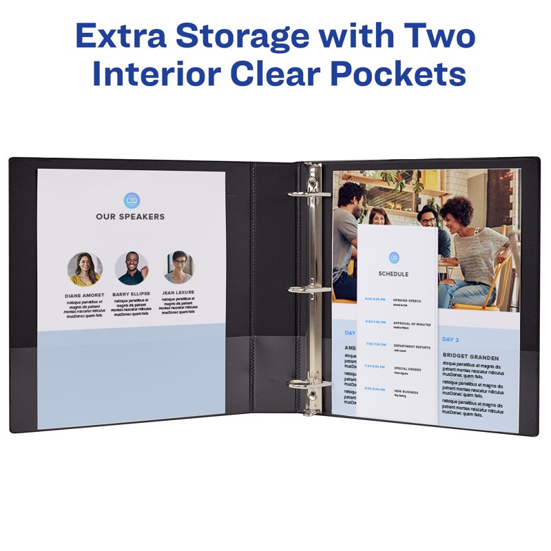 1.5-Inch View Binder with Slant Rings, White, 375 Sheet Capacity